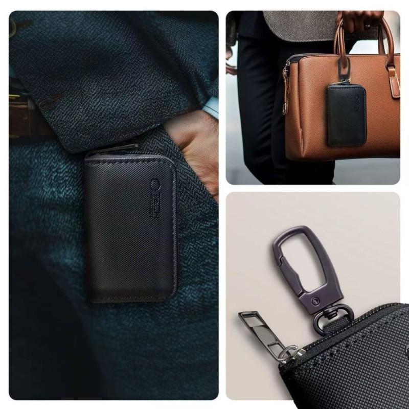 Метална клетка (Клетка на Фарадей) Tech-Protect KLR300 за ключове Keyless RFID, черна (pouch) - 5906302380671