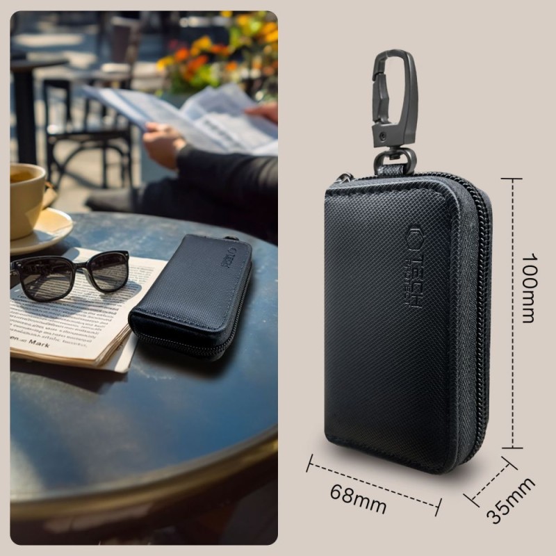 Метална клетка (Клетка на Фарадей) Tech-Protect KLR300 за ключове Keyless RFID, черна (pouch) - 5906302380671