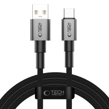 TECH-PROTECT ULTRABOOST DNA USB-C кабел 15W/3A, 200 см, Iron Grey