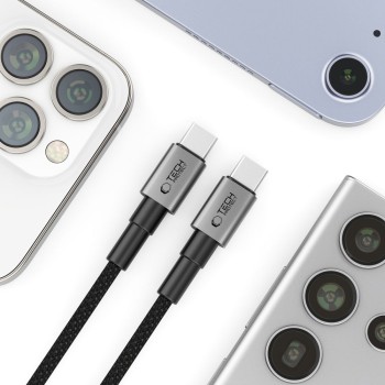 Tech-Protect ULTRABOOST DNA USB-C кабел Power Delivery 60W/3A, 100см, Iron Grey Tech-Protect ULTRABOOST DNA USB-C кабел Power Delivery 60W/3A, 100см, Iron Grey