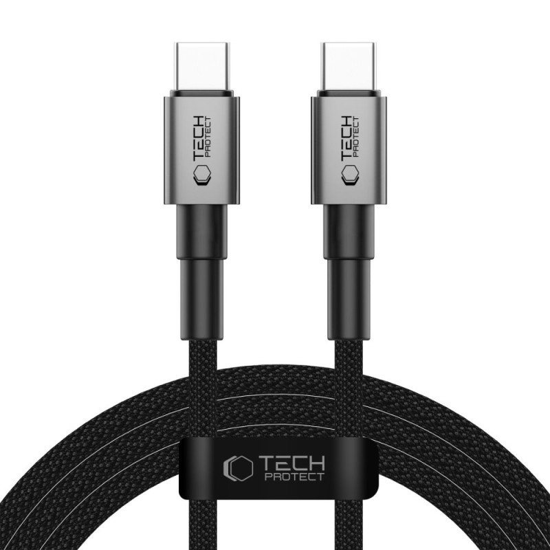 Tech-Protect Ultraboost DNA USB-C кабел с Power Delivery 60W/3A, 200 см, iron grey - 5906302380787