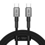 Tech-Protect Ultraboost DNA USB-C кабел с Power Delivery 60W/3A, 200 см, iron grey