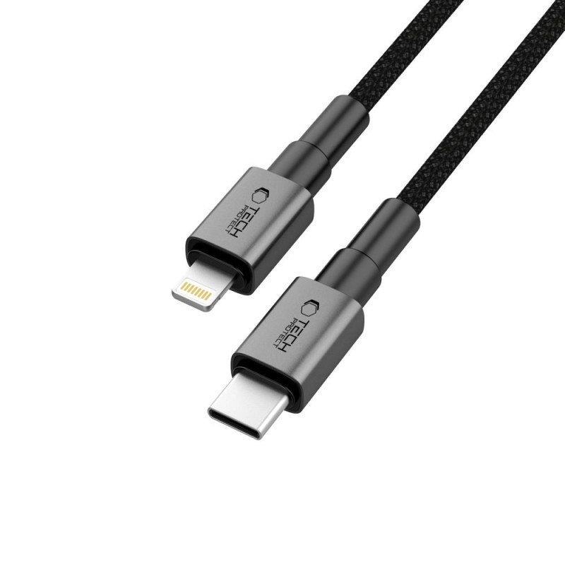 TECH-PROTECT ULTRABOOST DNA USB‑C към LIGHTNING кабел PD 27W/3A 200 см Iron Grey - TECH-PROTECT ULTRABOOST DNA USB‑C към LIGHTNING кабел PD 27W/3A 200 см Iron Grey - 5906302380886