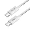 Tech-Protect Ultraboost Lite кабел USB-C с Power Delivery PD 60W / 3A, 100 см, бял - 5906302380909