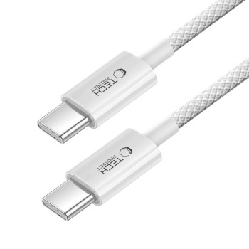 Tech-Protect Ultraboost Lite кабел USB-C с Power Delivery PD 60W / 3A, 100 см, бял Tech-Protect Ultraboost Lite кабел USB-C с Power Delivery PD 60W / 3A, 100 см, бял