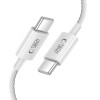 Tech-Protect Ultraboost Lite кабел USB-C с Power Delivery PD 60W / 3A, 100 см, бял - 5906302380909