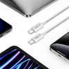 Tech-Protect Ultraboost Lite кабел USB-C с Power Delivery PD 60W / 3A, 100 см, бял - 5906302380909