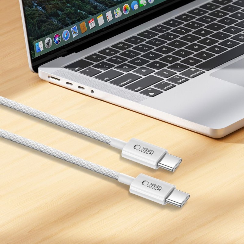 Tech-Protect Ultraboost Lite кабел USB-C с Power Delivery PD 60W / 3A, 100 см, бял - 5906302380909