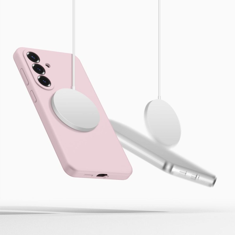 TECH-PROTECT Silicone MagSafe за Samsung Galaxy S26 Pink Pearl - 5906302390274
