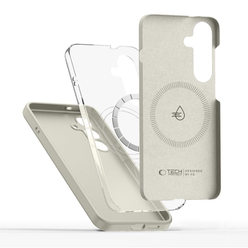 TECH-PROTECT Silicone MagSafe Galaxy S26 Cosmic Latte (бежово) - 5906302390304