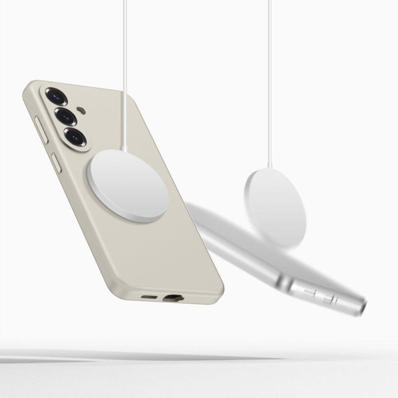 TECH-PROTECT Silicone MagSafe Galaxy S26 Cosmic Latte (бежово) - 5906302390304