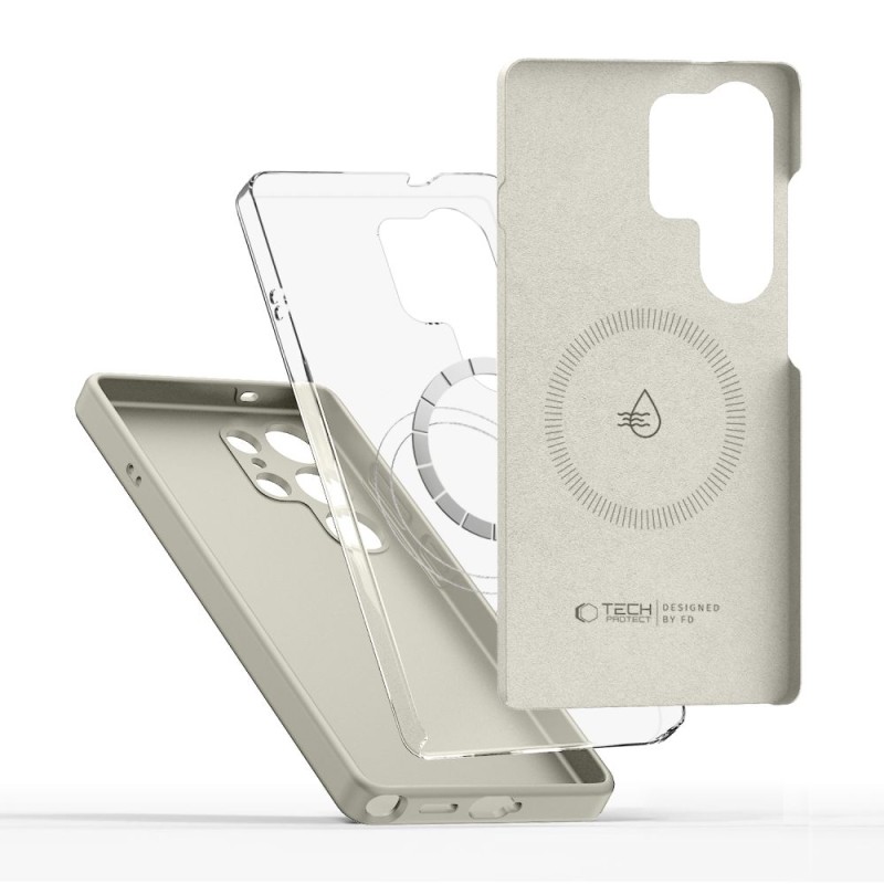 Tech-Protect Silicone MagSafe за Samsung Galaxy S26 Ultra Cosmic Latte - 5906302390328