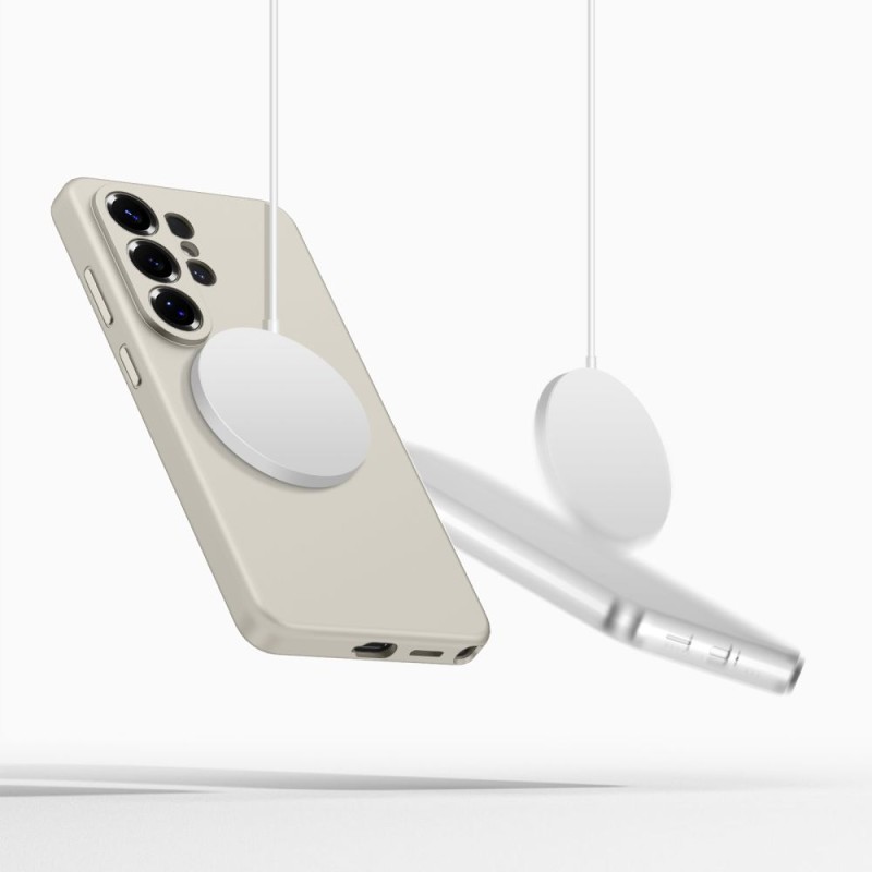 Tech-Protect Silicone MagSafe за Samsung Galaxy S26 Ultra Cosmic Latte - 5906302390328