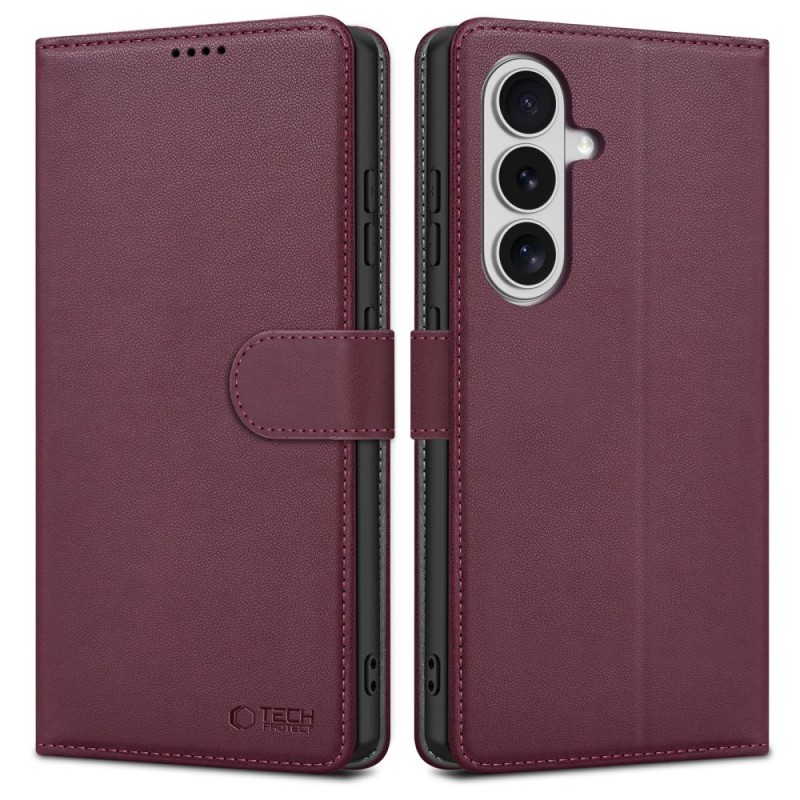 TECH-PROTECT Wallet Etui за Samsung Galaxy S26 (Mulberry) - TECH-PROTECT Wallet Etui за Samsung Galaxy S26 (Mulberry) - 5906302390366