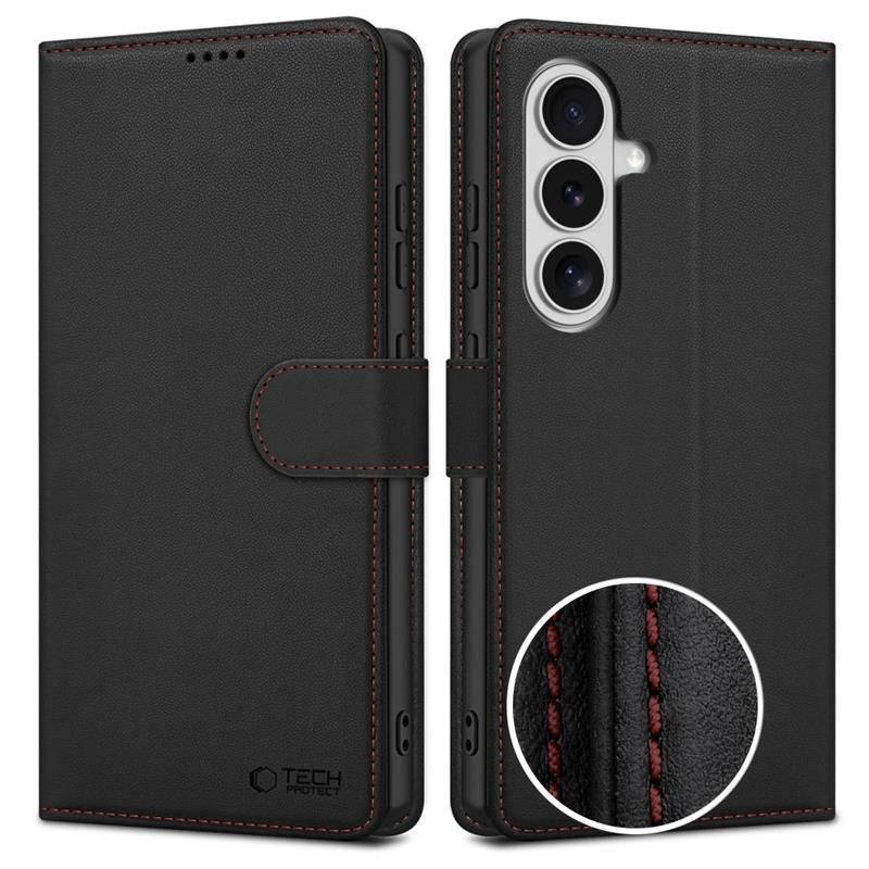 TECH-PROTECT WALLET за Samsung Galaxy S26 Black/Red - TECH-PROTECT WALLET за Samsung Galaxy S26 Black/Red - 5906302390403