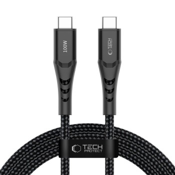 TECH-PROTECT UB11T ULTRABOOST USB-C кабел PD 100W / QC3.0, 200 см, черен