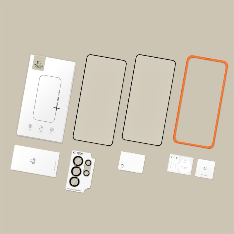 Tech-Protect Easy Set+ 3-pack закалено стъкло за Samsung Galaxy S26 Ultra Black (екран + камера) - Tech-Protect Easy Set+ 3-pack закалено стъкло за Samsung Galaxy S26 Ultra Black (екран + камера) - 5906302390786