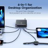 TECH-PROTECT DC240W-GaN 6-портов настолен заряден с PD 240W / QC3.0, черен - 5906302390878