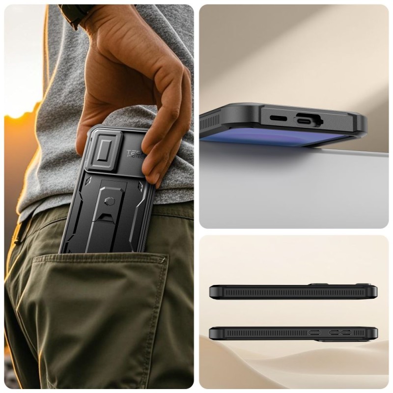 TECH-PROTECT KEVLAR CAM+ 2-SET калъф с броня за Galaxy A57 5G BLACK - 5906302390915