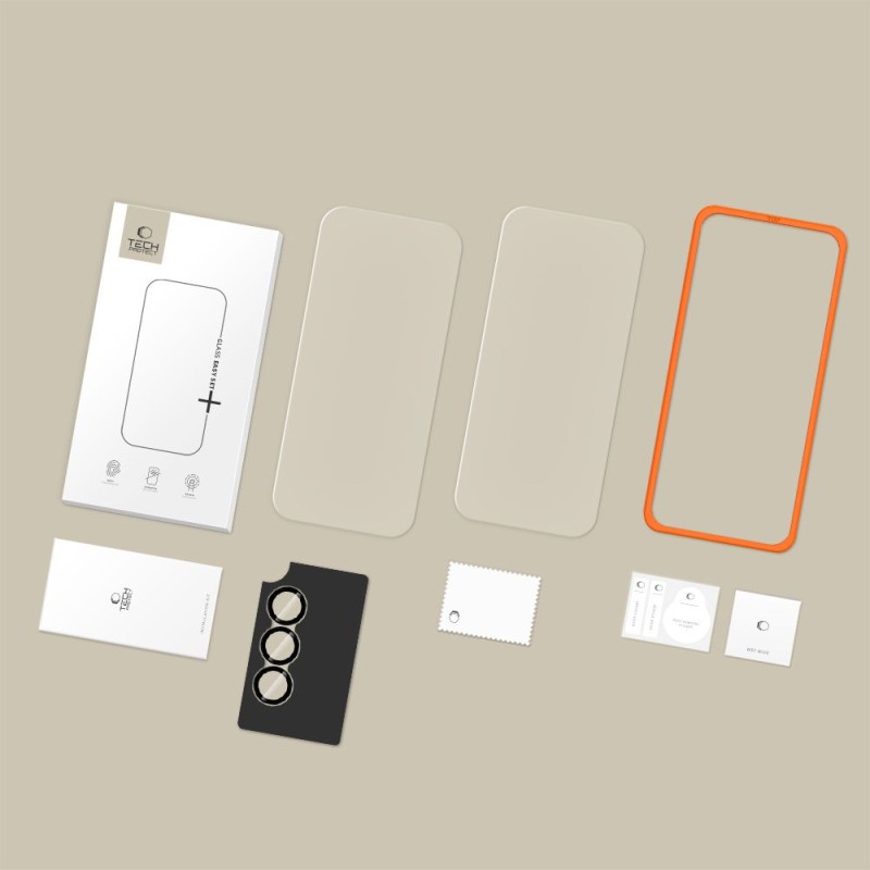 Стъклен протектор Tech-Protect Easy Set+ (закалено) 3 броя за Samsung Galaxy A37 5G, прозрачен - Стъклен протектор Tech-Protect Easy Set+ (закалено) 3 броя за Samsung Galaxy A37 5G, прозрачен - 5906302392223