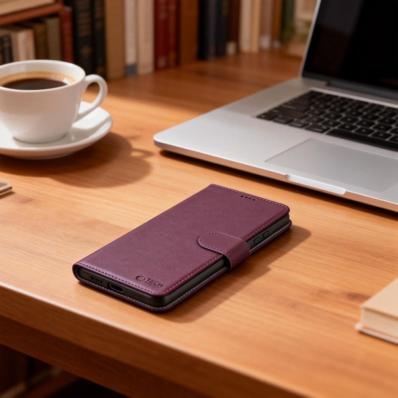 Tech-Protect Wallet Etui за Samsung Galaxy A27 5G Mulberry (бордо) - 5906302392582
