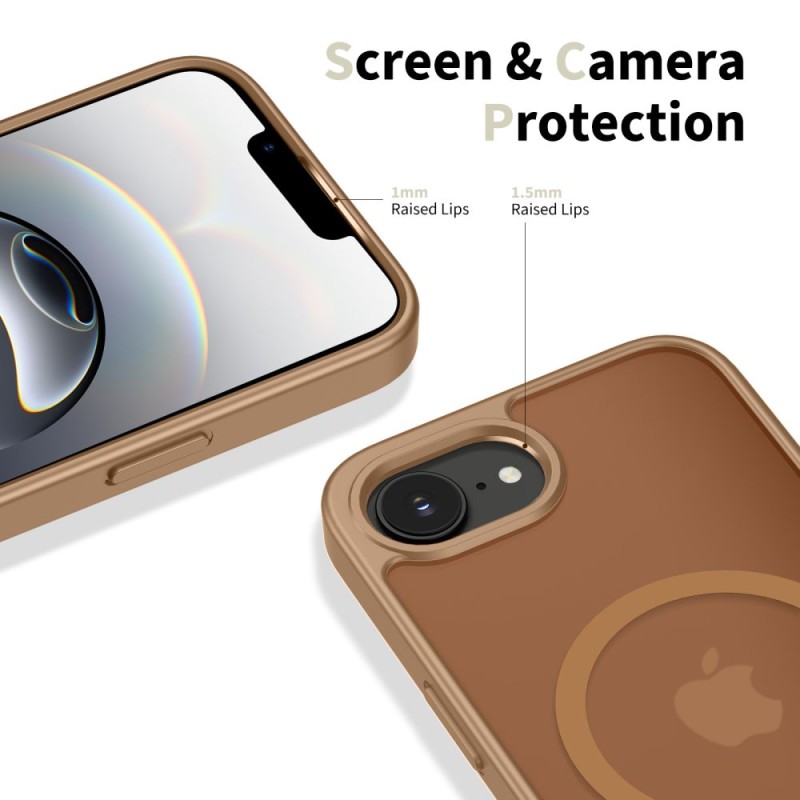 TECH-PROTECT BASICMAG MagSafe кейс за iPhone 16e / 17e матово кафяв - TECH-PROTECT BASICMAG MagSafe кейс за iPhone 16e / 17e матово кафяв - 5906302392629