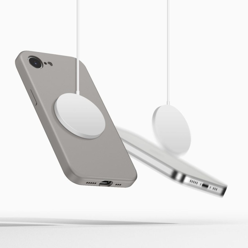 TECH-PROTECT силиконов калъф MagSafe за iPhone 16E / 17E Stone Grey - TECH-PROTECT силиконов калъф MagSafe за iPhone 16E / 17E Stone Grey - 5906302392766