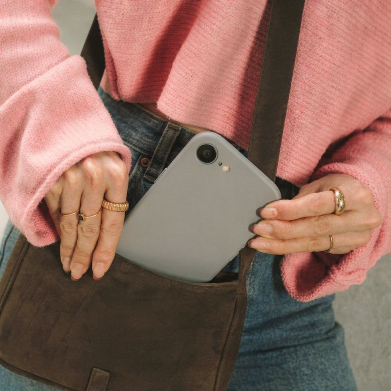 TECH-PROTECT силиконов калъф MagSafe за iPhone 16E / 17E Stone Grey - TECH-PROTECT силиконов калъф MagSafe за iPhone 16E / 17E Stone Grey - 5906302392766