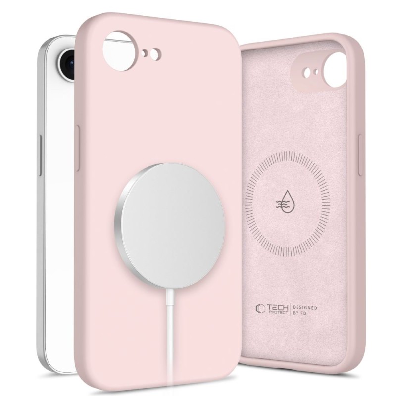 TECH-PROTECT Silicone MagSafe за iPhone 16E / 17E Pink Pearl (5906302392773) - 5906302392773