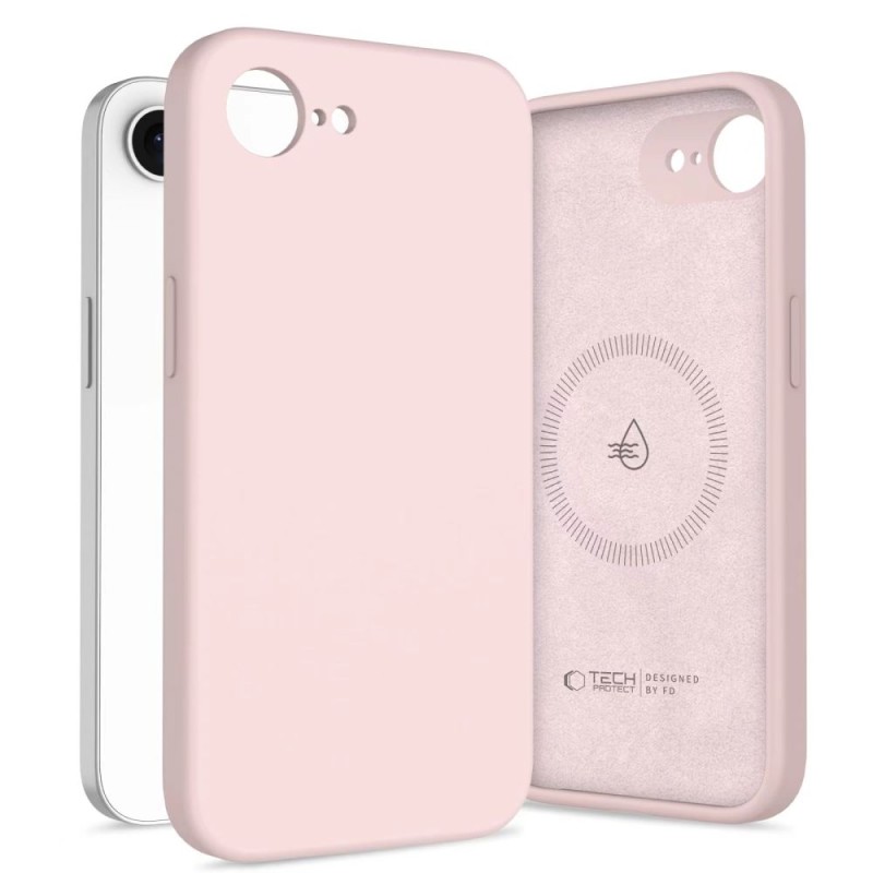 TECH-PROTECT Silicone MagSafe за iPhone 16E / 17E Pink Pearl (5906302392773) - 5906302392773