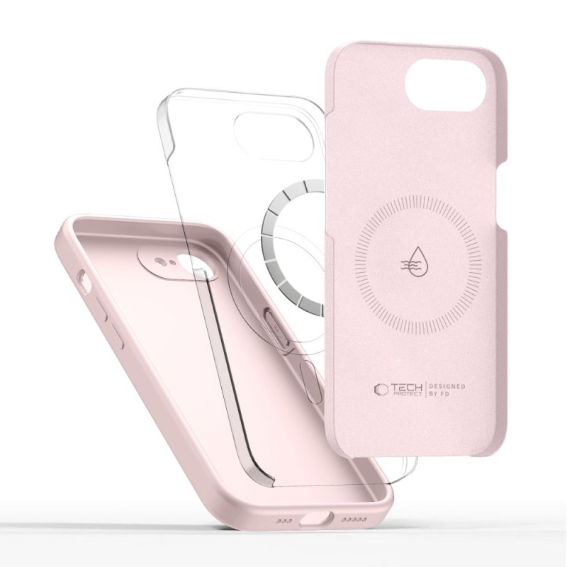 TECH-PROTECT Silicone MagSafe за iPhone 16E / 17E Pink Pearl (5906302392773) - 5906302392773