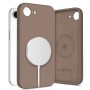 TECH-PROTECT Силиконов MagSafe кейс за iPhone 16E / 17E, шоколадово кафяв