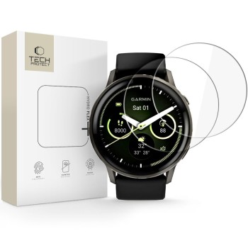 Tech-Protect Hydro flex+ хидрогелно фолио TPU, 2 броя за Garmin Venu 4 (45 mm) CLEAR