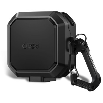 TECH-PROTECT CARBONOX MagSafe калъф за Samsung Galaxy Buds 4 / 4 Pro Black (с карабинер)