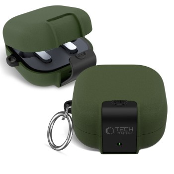 Tech-Protect Slim Hook за калъф за Samsung Galaxy Buds 4 / 4 Pro (Olive Green)