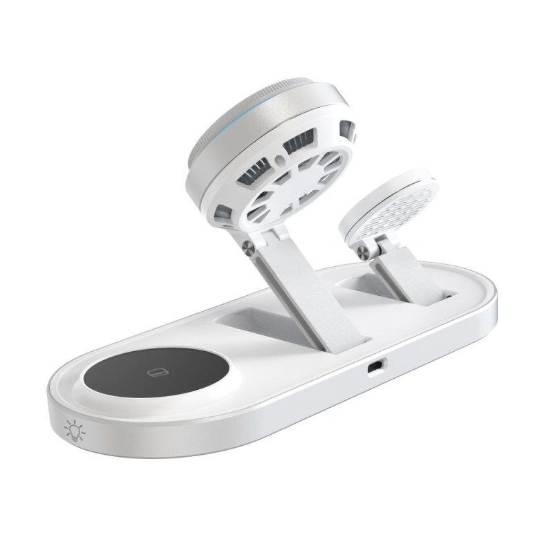 Tech-Protect A51 ArcticBoost 3в1 магнитна MagSafe безжична зарядна 25W Qi2.2 бяла - Tech-Protect A51 ArcticBoost 3в1 магнитна MagSafe безжична зарядна 25W Qi2.2 бяла - 5906302392971