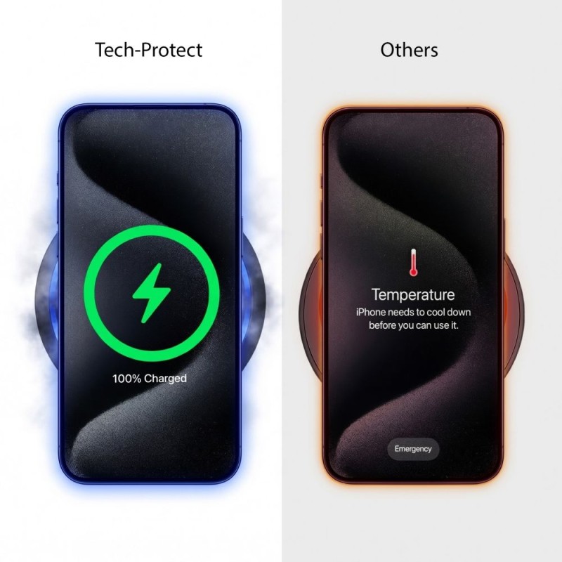Tech-Protect A51 ArcticBoost 3в1 магнитна MagSafe безжична зарядна 25W Qi2.2 бяла - Tech-Protect A51 ArcticBoost 3в1 магнитна MagSafe безжична зарядна 25W Qi2.2 бяла - 5906302392971