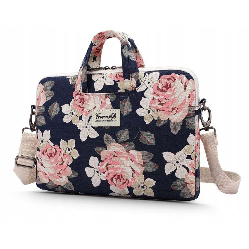CANVASLIFE ЧАНТА ЗА ЛАПТОП BRIEFCASE 15-16 NAVY ROSE - CANVASLIFE ЧАНТА ЗА ЛАПТОП BRIEFCASE 15-16 NAVY ROSE - 5906735410051