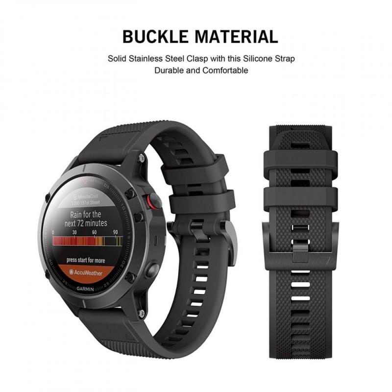 TECH-PROTECT SMOOTH КАИШ ЗА GARMIN FENIX 5X / 5X PLUS / 6X / 6X PRO / 7X / 8 / 8 PRO (51 MM) BLACK - TECH-PROTECT SMOOTH КАИШ ЗА GARMIN FENIX 5X / 5X PLUS / 6X / 6X PRO / 7X / 8 / 8 PRO (51 MM) BLACK - 5906735412598