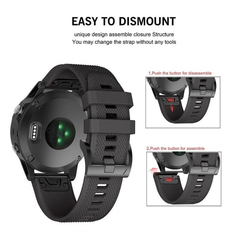 TECH-PROTECT SMOOTH КАИШ ЗА GARMIN FENIX 5X / 5X PLUS / 6X / 6X PRO / 7X / 8 / 8 PRO (51 MM) BLACK - TECH-PROTECT SMOOTH КАИШ ЗА GARMIN FENIX 5X / 5X PLUS / 6X / 6X PRO / 7X / 8 / 8 PRO (51 MM) BLACK - 5906735412598