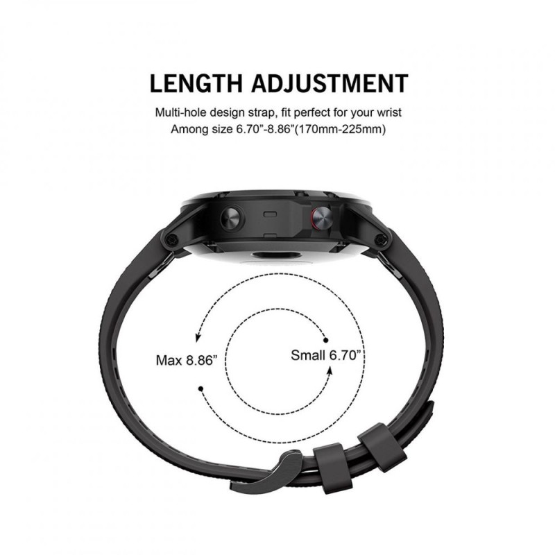 TECH-PROTECT SMOOTH КАИШ ЗА GARMIN FENIX 5X / 5X PLUS / 6X / 6X PRO / 7X / 8 / 8 PRO (51 MM) BLACK - TECH-PROTECT SMOOTH КАИШ ЗА GARMIN FENIX 5X / 5X PLUS / 6X / 6X PRO / 7X / 8 / 8 PRO (51 MM) BLACK - 5906735412598