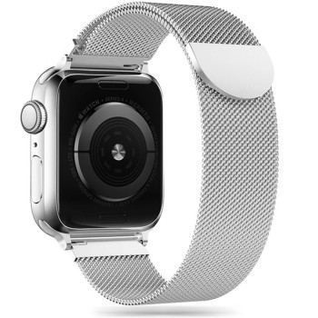 TECH-PROTECT MILANESEBAND ЗАМЕНЯЕМА КАИШКА ЗА APPLE WATCH 8 / 9 / 10 / 11 / SE / ULTRA (44 / 45 / 46 / 49 ММ) СРЕБЪРНА