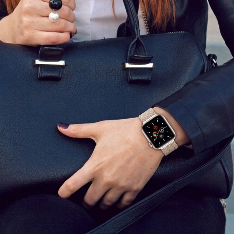 TECH-PROTECT MILANESEBAND за Apple Watch 8 / 9 / 10 / 11 / SE / ULTRA (44 / 45 / 46 / 49 мм) ROSE GOLD - TECH-PROTECT MILANESEBAND за Apple Watch 8 / 9 / 10 / 11 / SE / ULTRA (44 / 45 / 46 / 49 мм) ROSE GOLD - 5906735412673
