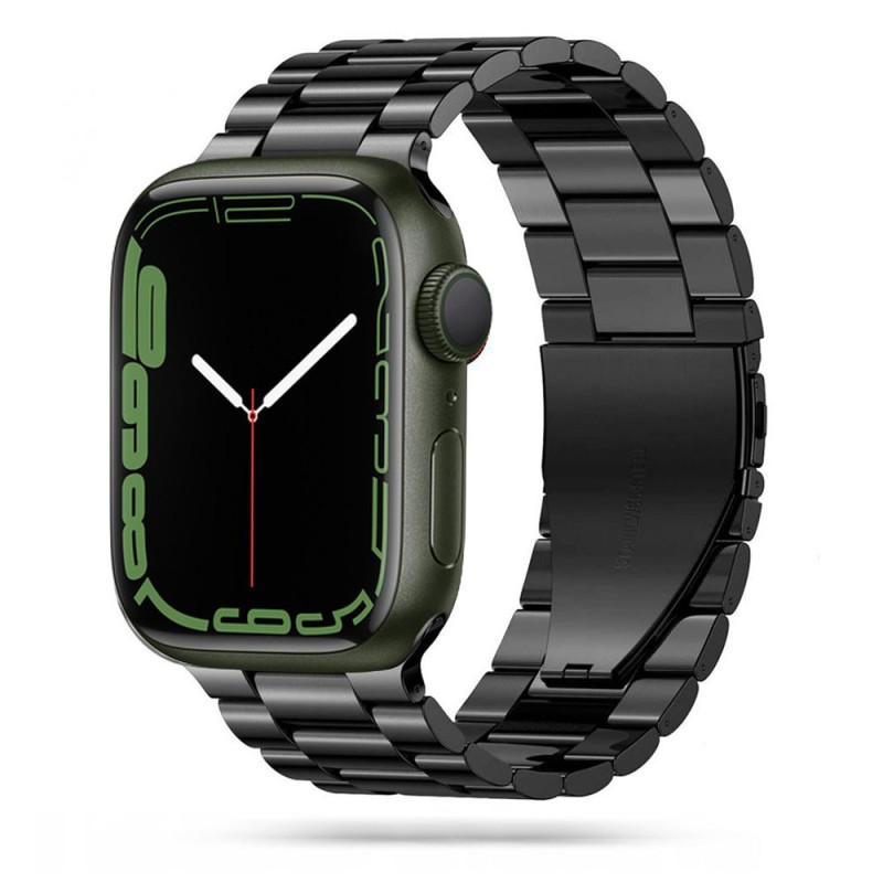TECH-PROTECT STAINLESS за Apple Watch 8 / 9 / 10 / 11 / SE / ULTRA (44 / 45 / 46 / 49 MM) BLACK - TECH-PROTECT STAINLESS за Apple Watch 8 / 9 / 10 / 11 / SE / ULTRA (44 / 45 / 46 / 49 MM) BLACK - 5906735412796