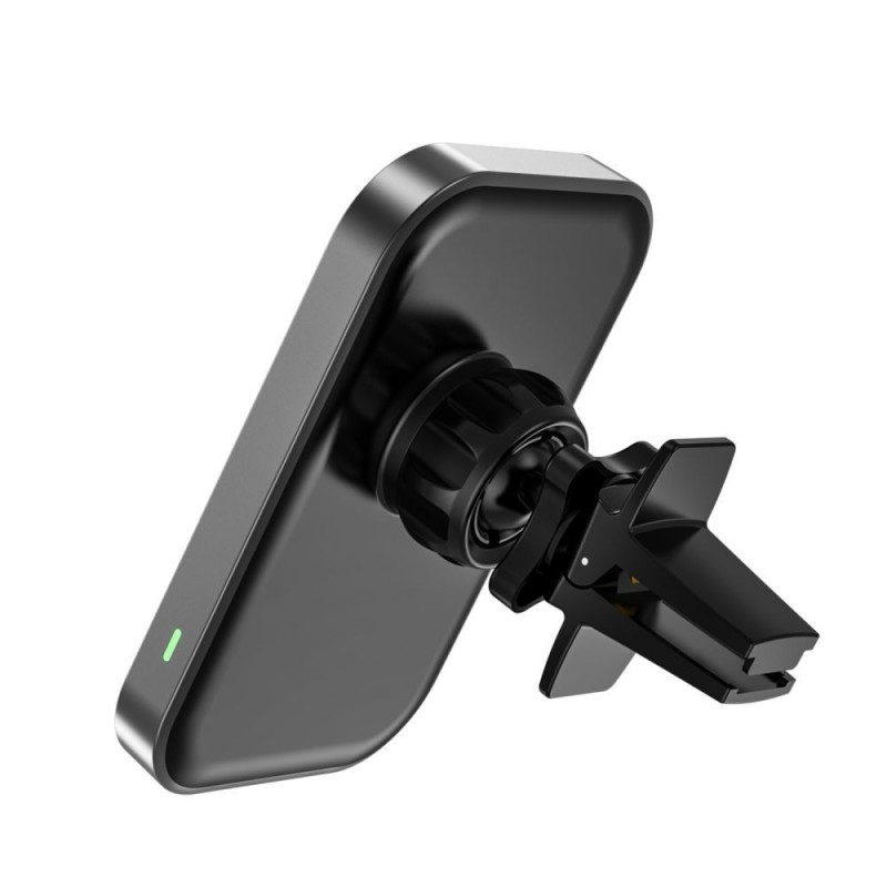 Tech-Protect CW19 Магнитна MagSafe поставка за автомобилен вент с безжично зарядно 15W, черна - Tech-Protect CW19 Магнитна MagSafe поставка за автомобилен вент с безжично зарядно 15W, черна - 6216990211096