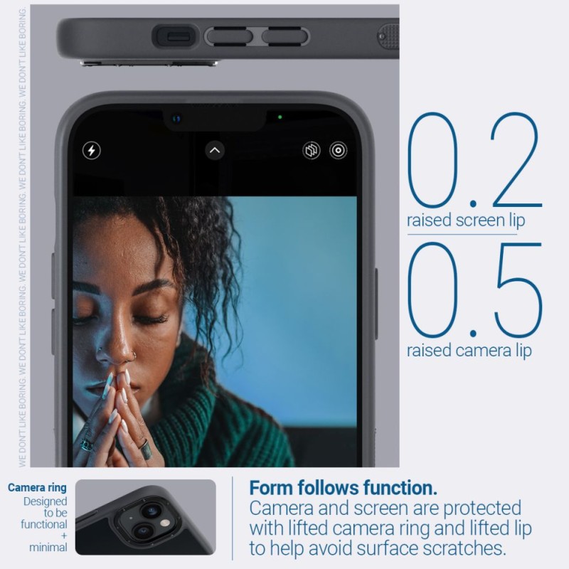 Spigen Caseology Skyfall за iPhone 14 Plus / 15 Plus, матово черно - 810083831565-ACS04924