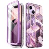 SUPCASE COSMO за iPhone 14 Plus / 15 Plus Marble Purple (калъф, броня) - 843439119413