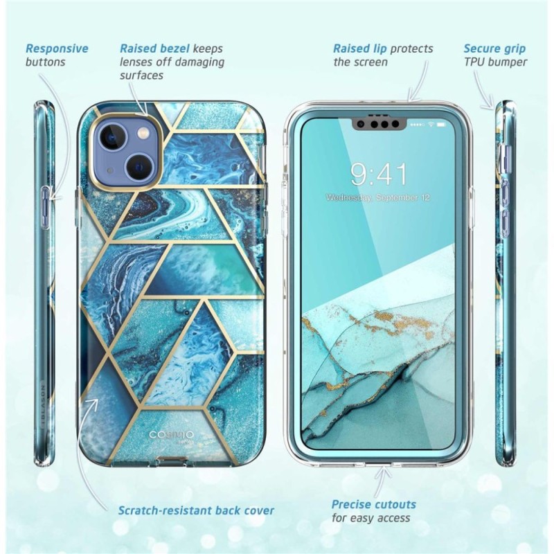 Supcase Cosmo Case за iPhone 14 Plus / 15 Plus Ocean Blue - Supcase Cosmo Case за iPhone 14 Plus / 15 Plus Ocean Blue - 843439119420
