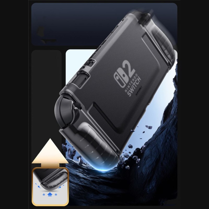 SUPCASE Crystal Case за Nintendo Switch 2 Frost Black - 843439157392