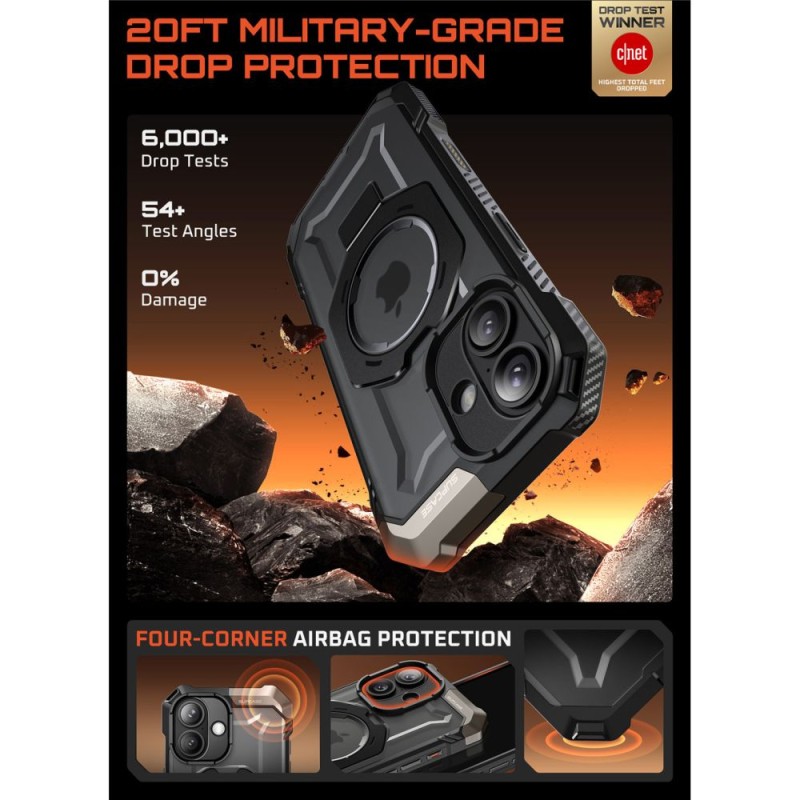 SUPCASE UB GRIP MagSafe калъф за iPhone 17 (черен) - SUPCASE UB GRIP MagSafe калъф за iPhone 17 (черен) - 843439159167